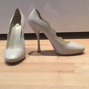 Ivory Leather Prada Heels